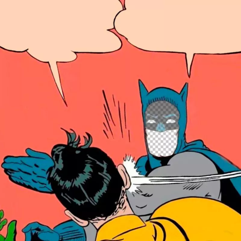 photomontages éditable du mème de Batman et Robin pour votre photo et écrire ..