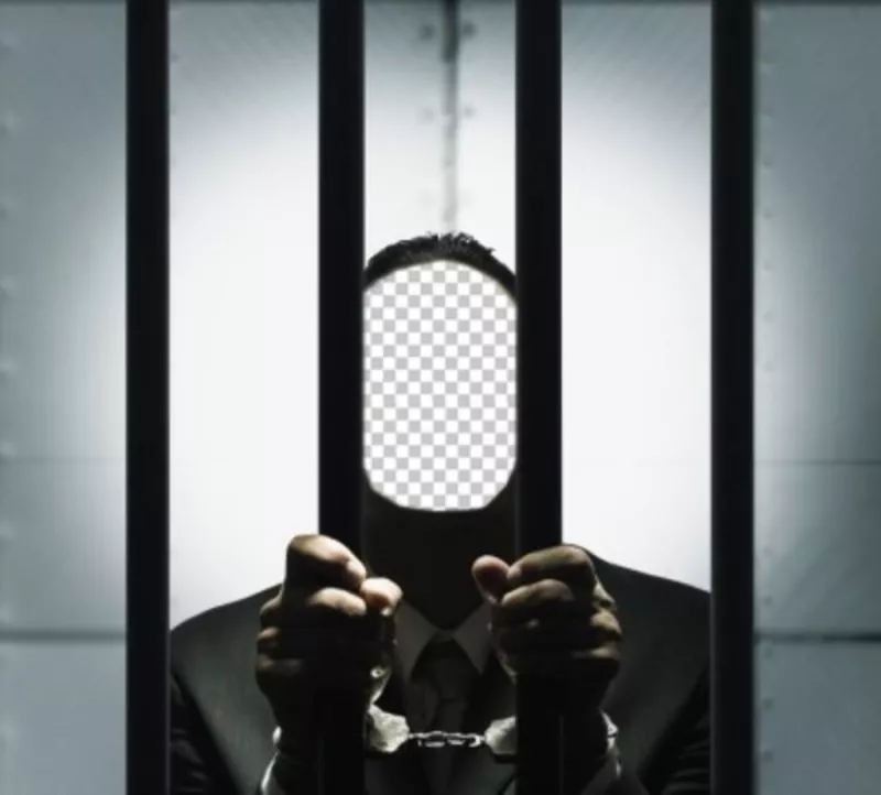 Photomontage de mettre limage que vous voulez dans un homme en prison 