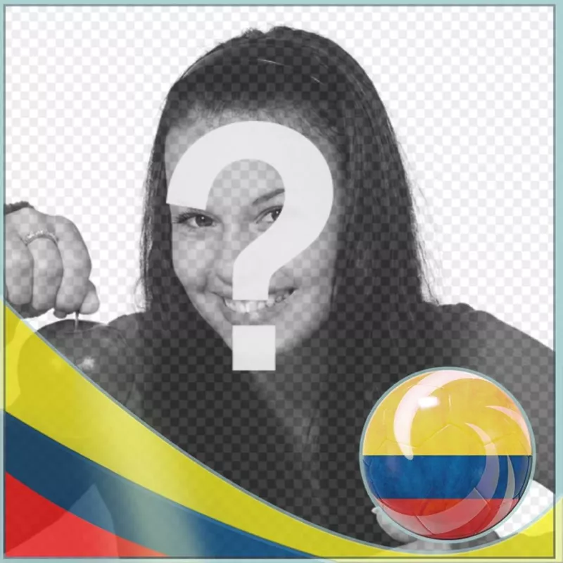 Photomontage avec le drapeau de la Colombie pour vos photos en ligne. ..
