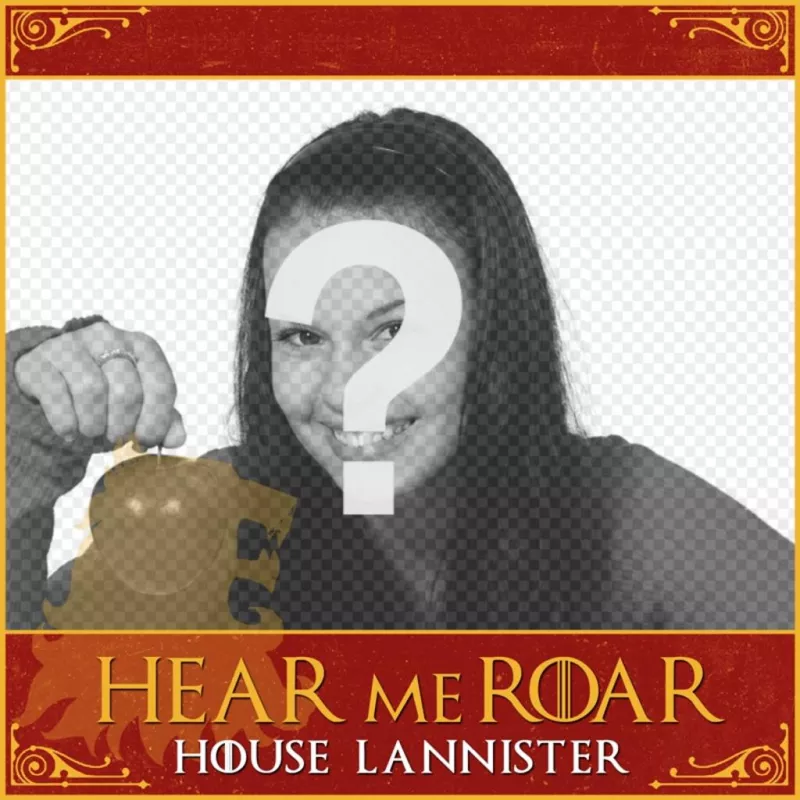 Jeu de Lannister of Thrones cadre thème pour obtenir votre photo de profil. ..