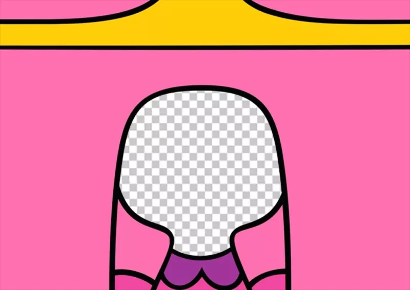 Photomontage du visage pour devenir princesse Bubblegum de Adventure Time! ..