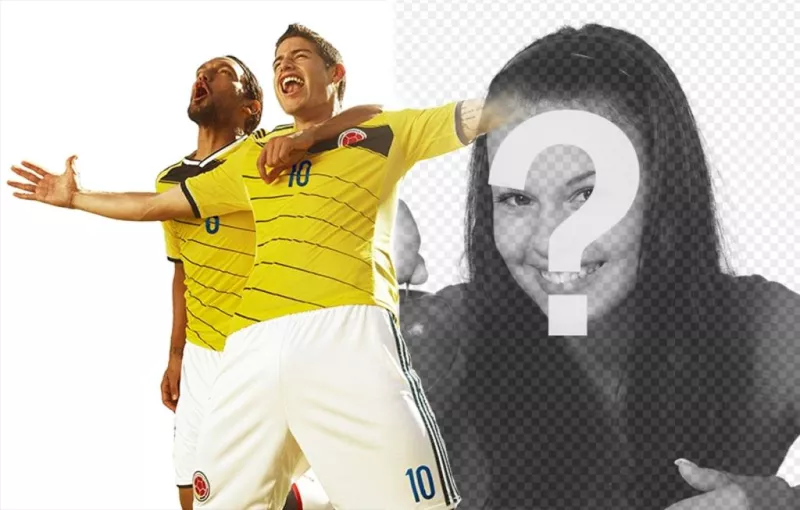 Photomontage de la sélection de la Colombie, James Rodriguez. ..