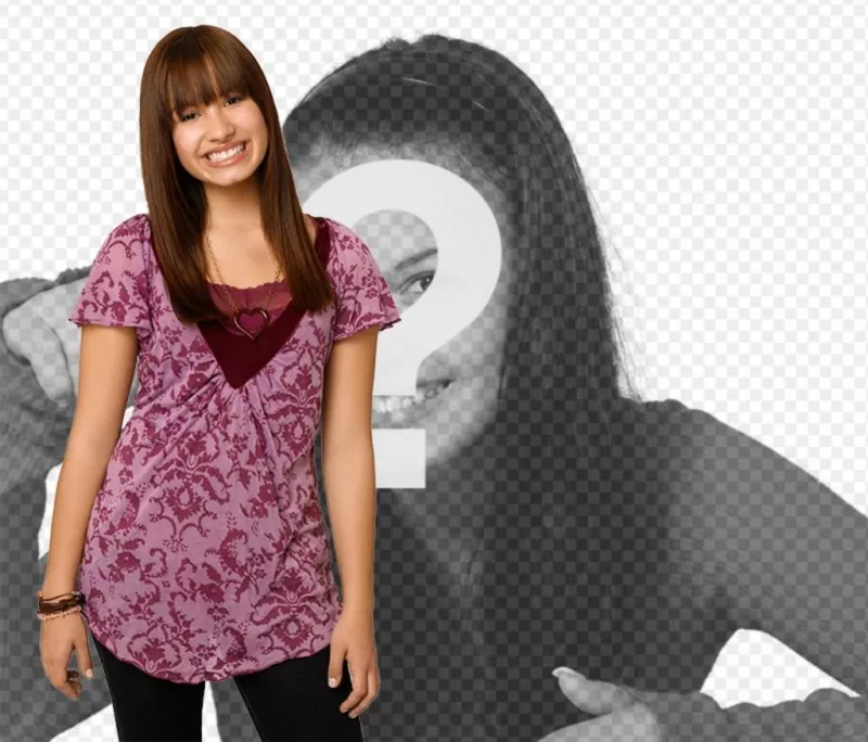 Photomontage avec Demi Lovato dans Camp Rock 2. Posa ..