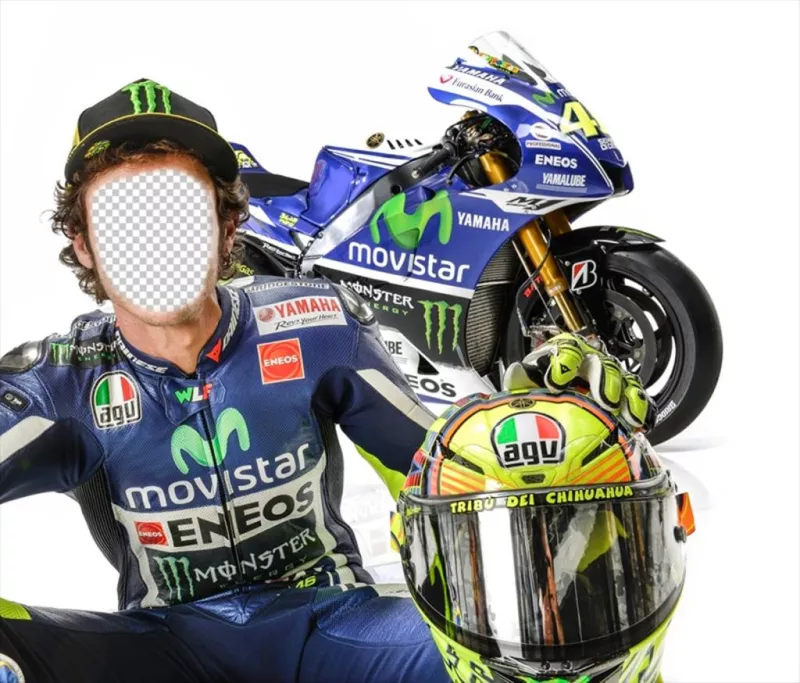 Photomontage avec Valentino Rossi, le pilote MotoGP pour modifier ..