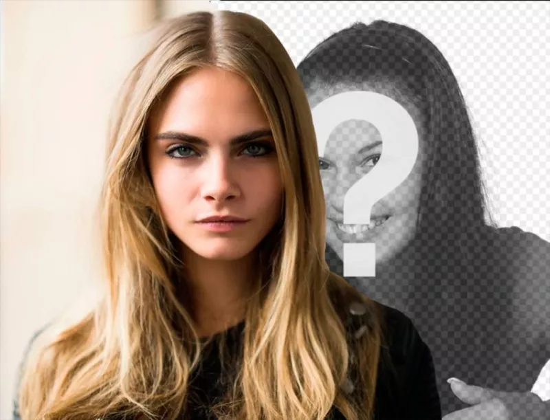 Stand by Cara Delevigne dans ce photomontage. ..