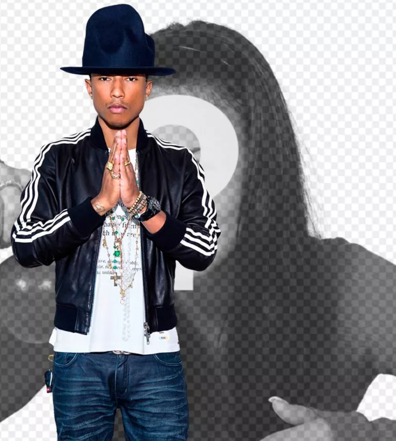 Monter avec le chanteur de "Happy", Pharrell Williams. ..