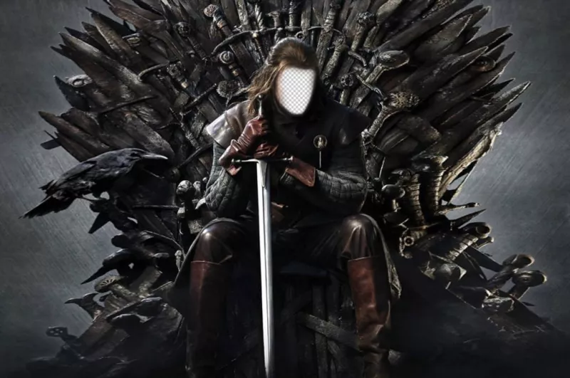 Montage photo de Ned Stark dans le Trône de Fer pour ajouter votre visage. ..