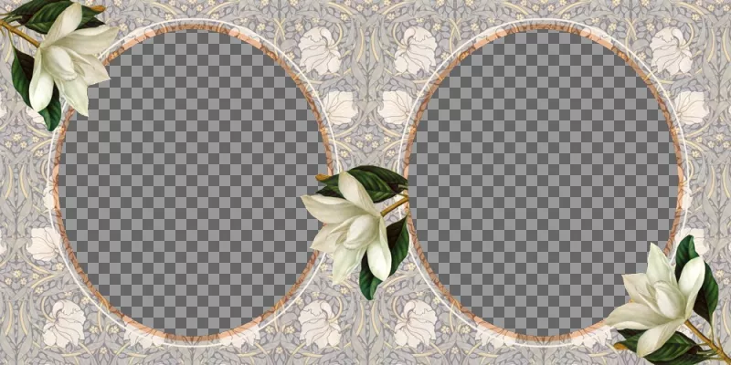 Cadre photo vintage pour deux photos ..