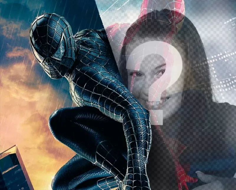 Photomontage de mettre votre photo dans le reflet de Spiderman ..