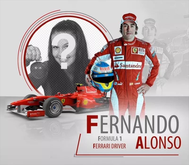 Cadre photo de Fernando Alonso ..