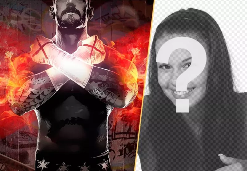 Collage avec CM Punk ..