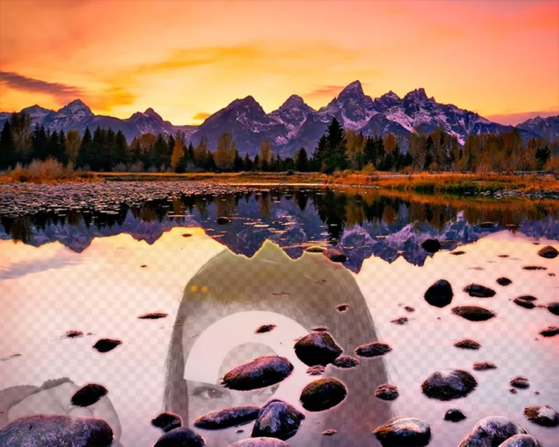 Diffusez votre reflet dans un lac au coucher du soleil ..