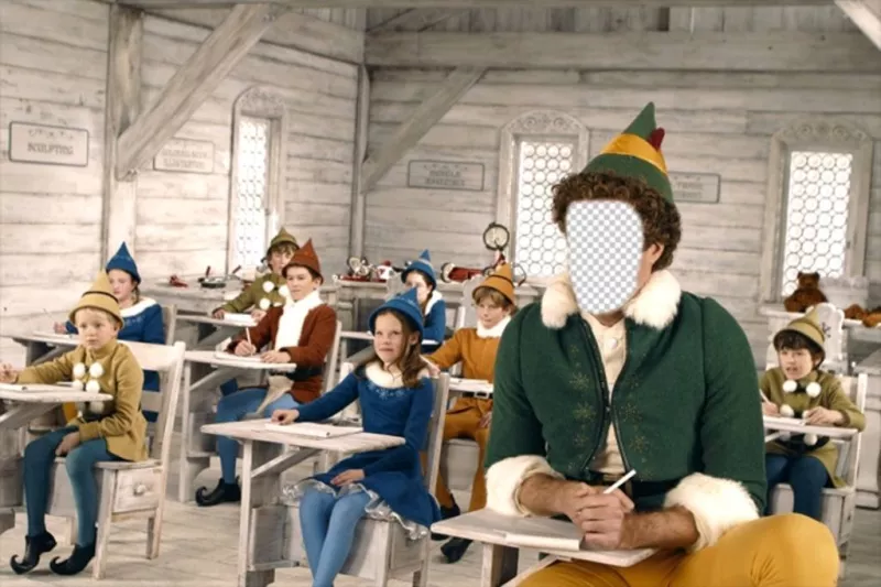 Montage de mettre un visage à Will Ferrell dans le film Elf ..