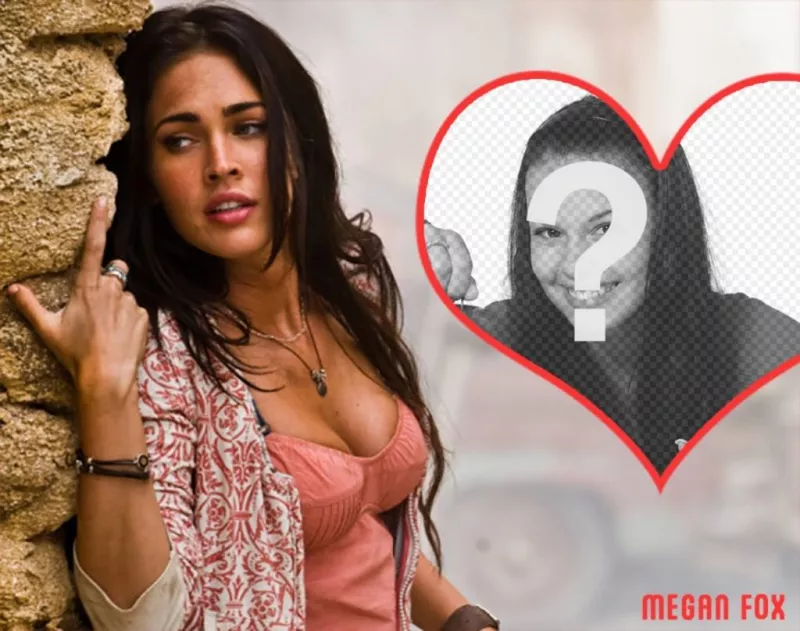 Collage avec lactrice Megan Fox ..