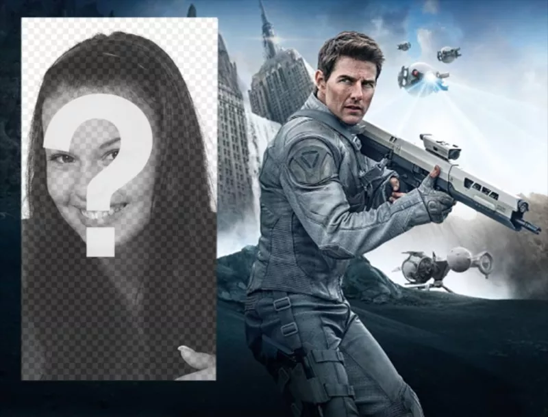 Photomontage avec Tom Cruise dans le film Oblibion. ..