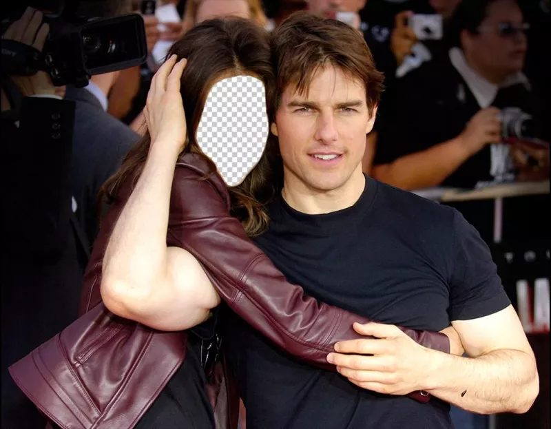 Photomontage déditer et de pose embrasser lacteur Tom Cruise ..
