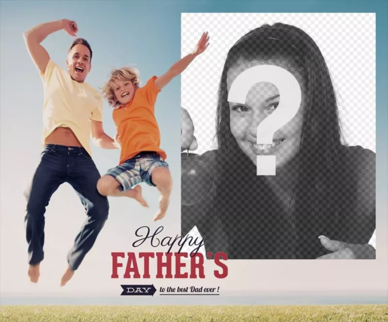 Carte de voeux pour la fête des pères à personnaliser avec votre photo ..