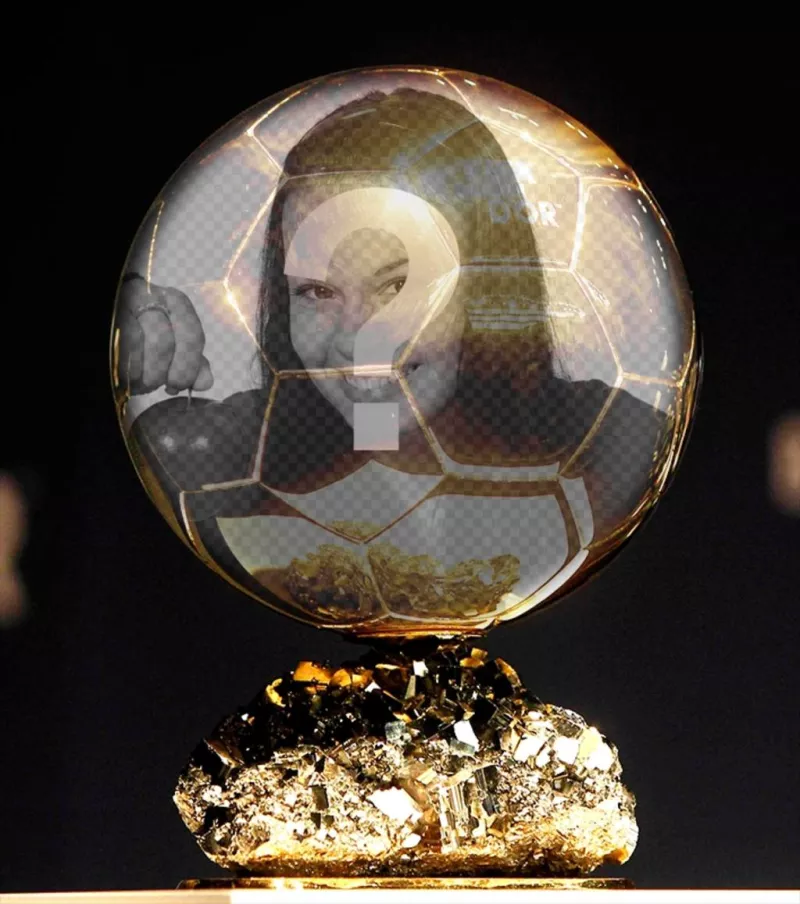 Photomontage avec ballon dor de mettre votre photo. ..