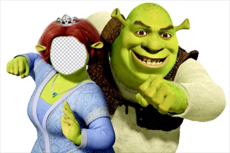 Soyez Fiona avec son mari Shrek édition de ce montage en ligne ..