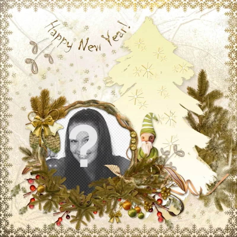 carte classique pour éditer et le texte Happy New Year ..