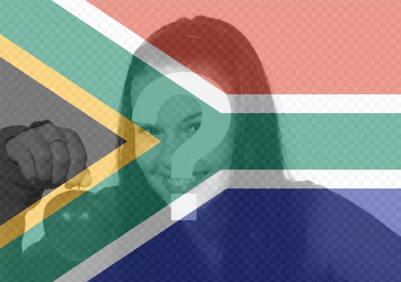 Effet photo du drapeau sud-africain pour votre photo. ..
