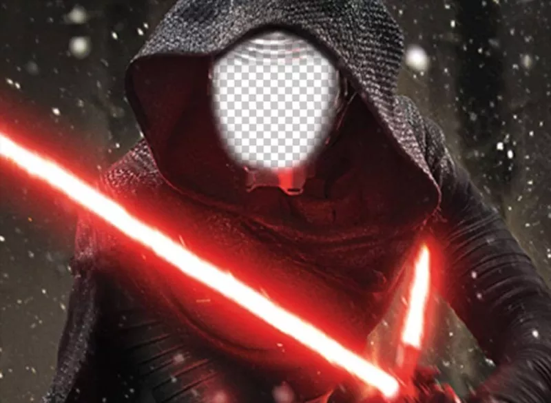 Photomontage de Kylo Ren pour mettre votre photo sur son visage ..