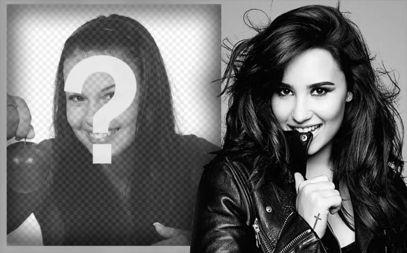 Effet photo avec la chanteuse Demi Lovato pour télécharger votre photo ..