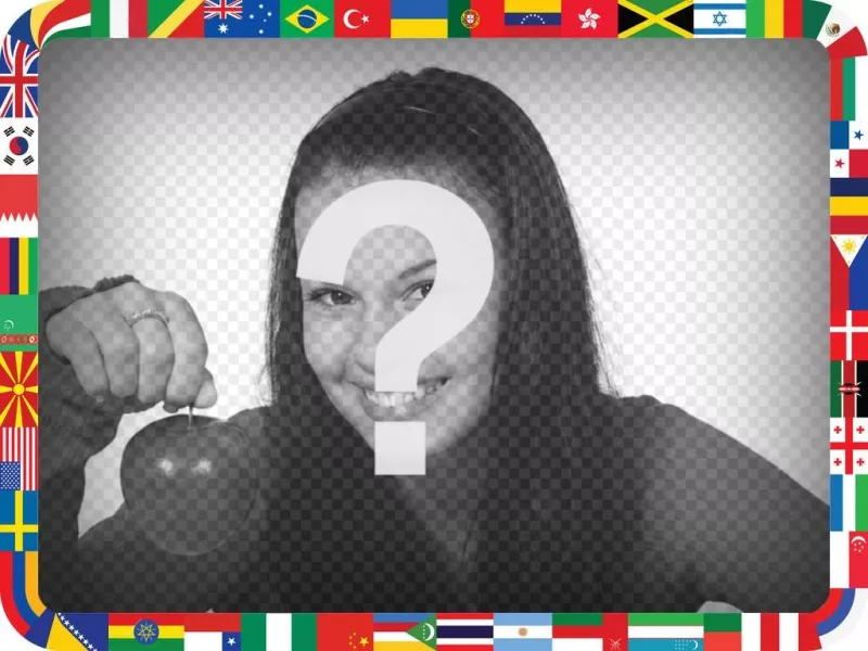 Tous les drapeaux du monde sur votre photo ..