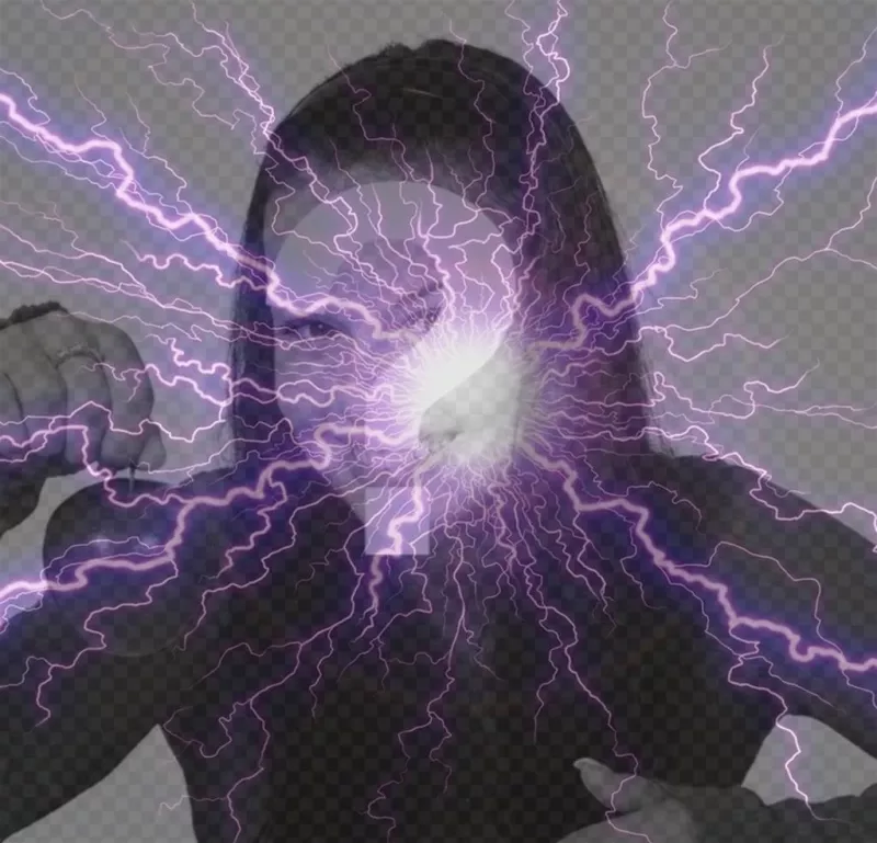 Effet photo dun éclair violet pour vos photos ..