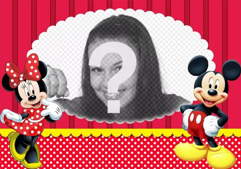 Effet photo avec Mickey et Minnie de télécharger votre photo préférée ..