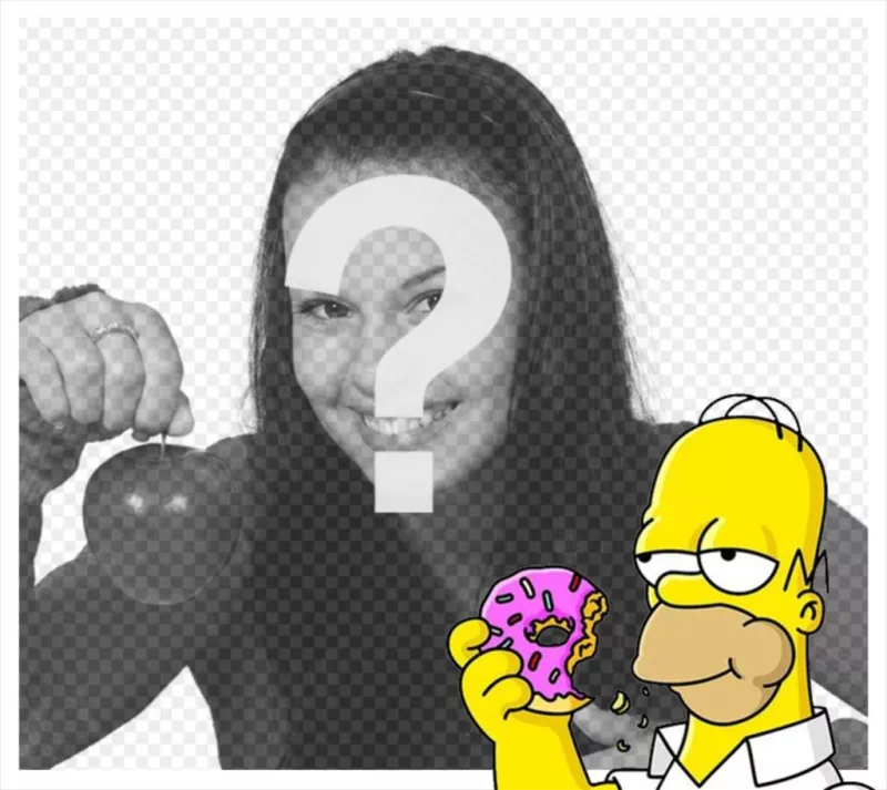 Homer Simpson dans un coin de vos photos avec cet effet ..