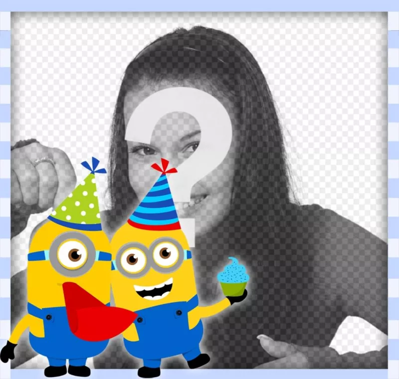 Cadre dorigine avec Minion dans une fête danniversaire ..