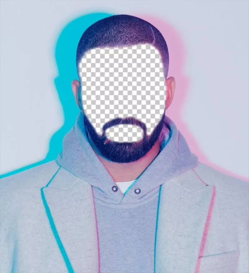 Si vous voulez ressembler à Drake puis télécharger une photo à cet effet Funny photomontages pour mettre votre visage dans le visage du chanteur Drake avec une barbe et un éclairage bleu et rose et partager avec vos amis cet effet dorigine. Etonnez vos amis en étant le..