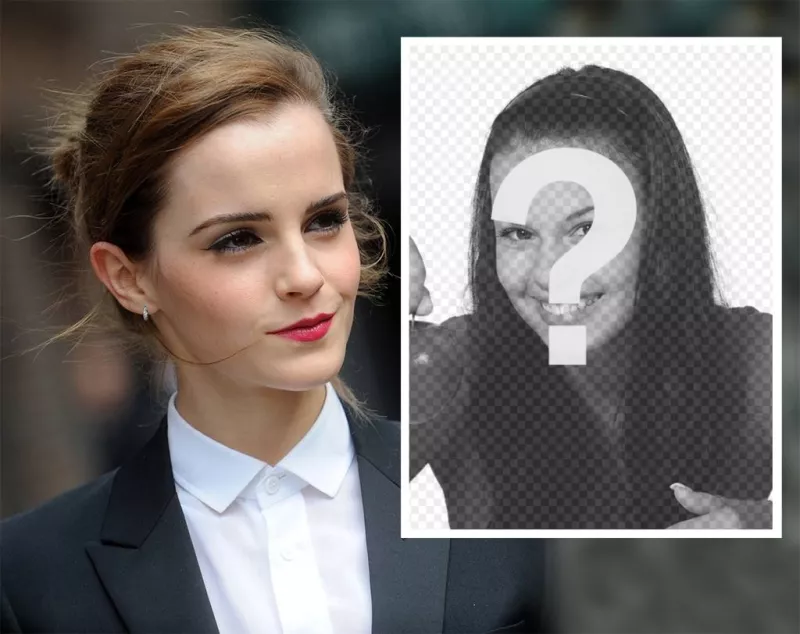 Effet photo avec la belle Emma Watson où vous pouvez télécharger votre photo ..