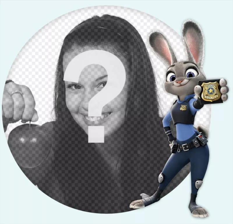 Effet photo avec le lapin Judy Hopps de Zootopia film ..