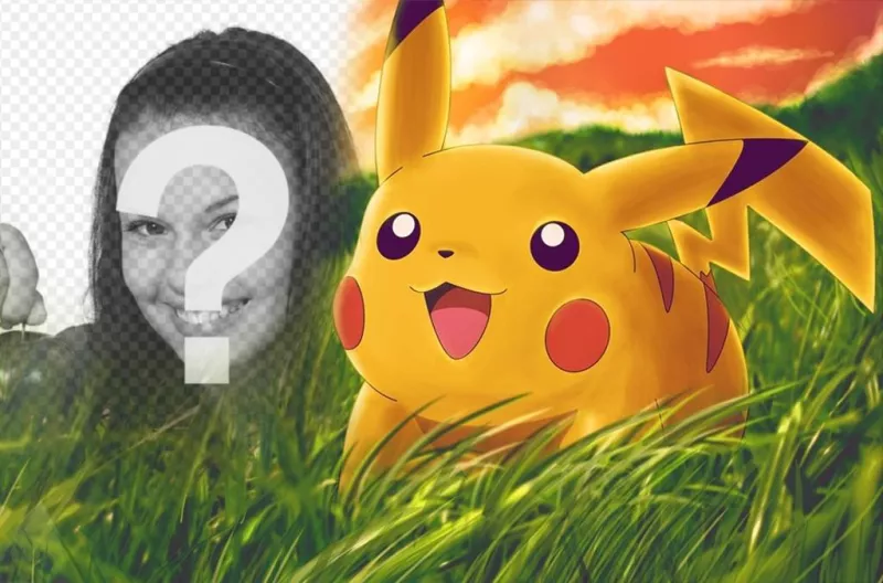 Photo effet à ajouter à Pikachu dans votre photo en ligne ..