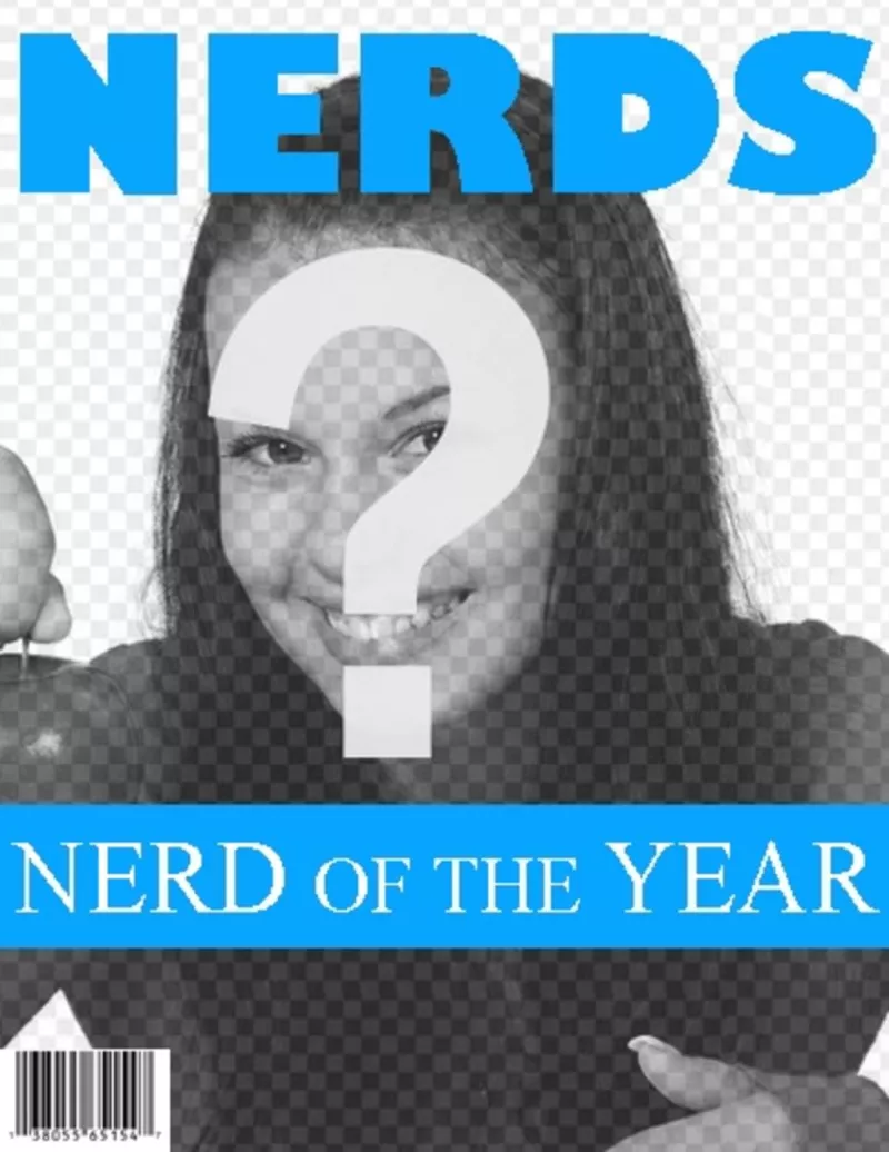 Le nerd de l'année. Mettre une image sur la couverture du magazine populaire Nerds. Modifier ce photomontage d'un simple et gratuit sur cette..