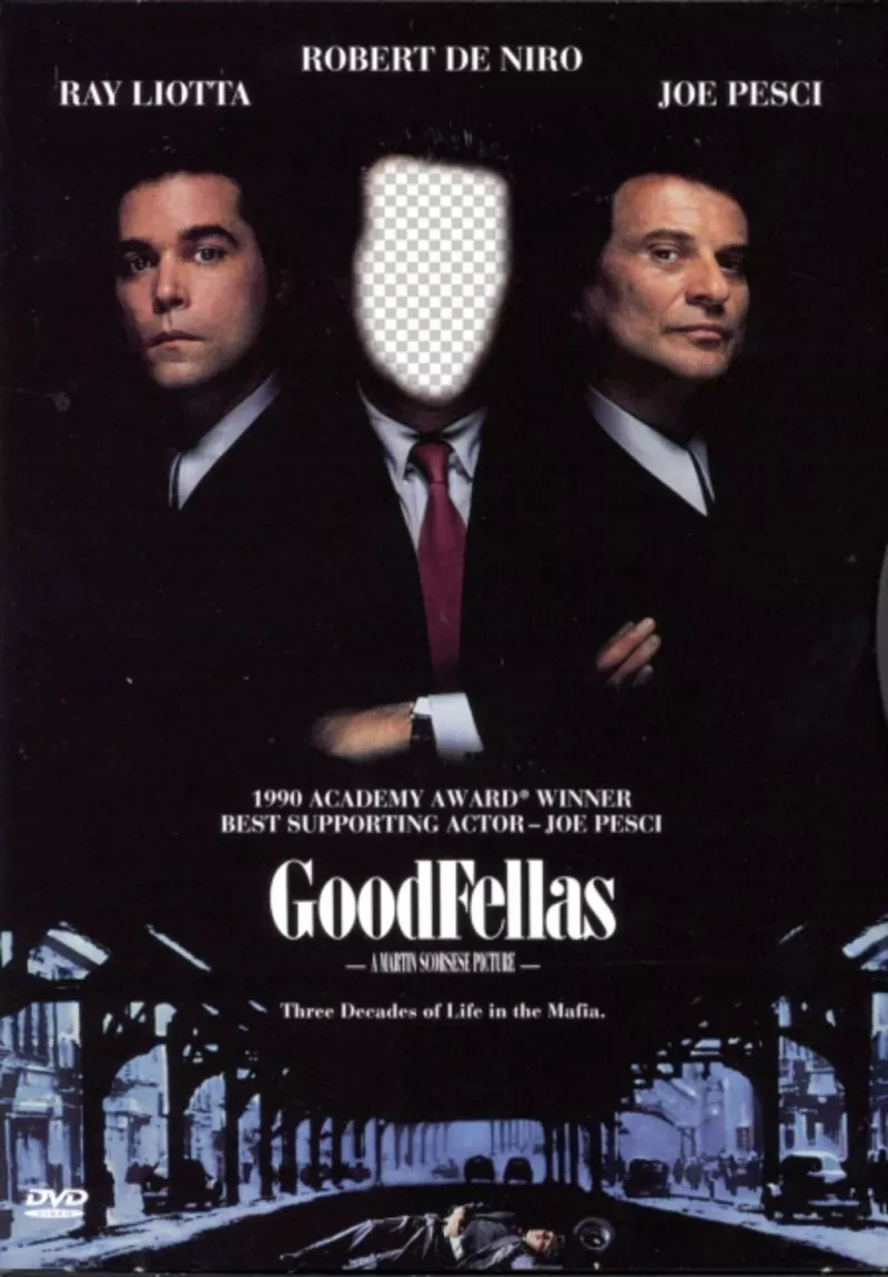 Apparaissent sur la couverture du film GoodFellas avec ce montage en ligne ..