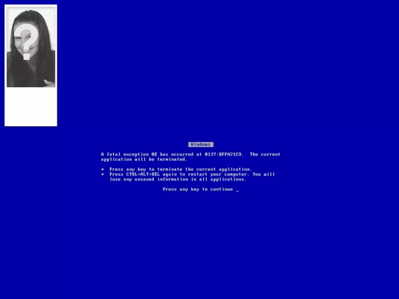 Obtenez votre fond twitter propre de l'écran bleu BSOD fenêtres, personnaliser avec votre..