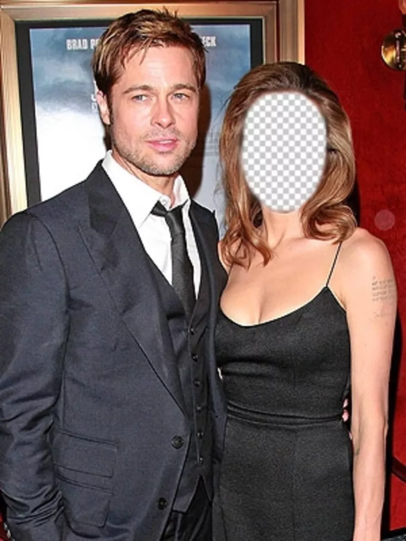 Effet pour modifier avec votre photo et être Angelina Jolie avec Brad Pitt ..