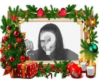 cadre pour les photos avec des decorations noel