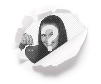 placez votre photo derriere ideal pour le papier photo profil dechire