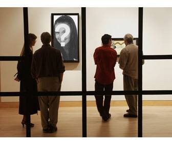 photomontage mettre votre photo un musee moderne