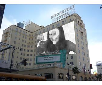 photomontage pour mettre votre photo sur une affiche d039un hotel celebre hollywood