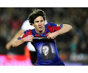 photomontage mettre votre photo sur le maillot leo messi