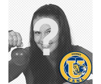 photomontage avec le bouclier tigres uanl du mexique