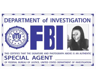 photomontage du badge d039identification du fbi