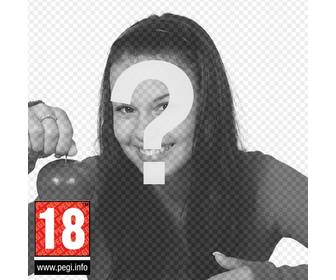 Mettez le symbole de films depuis plus de 18 ans dans votre photo!