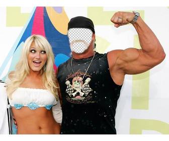 vous voulez etre hulk hogan ceci est votre photomontage du celebre combattant