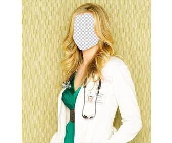 photomontages editable etre une infirmiere blonde